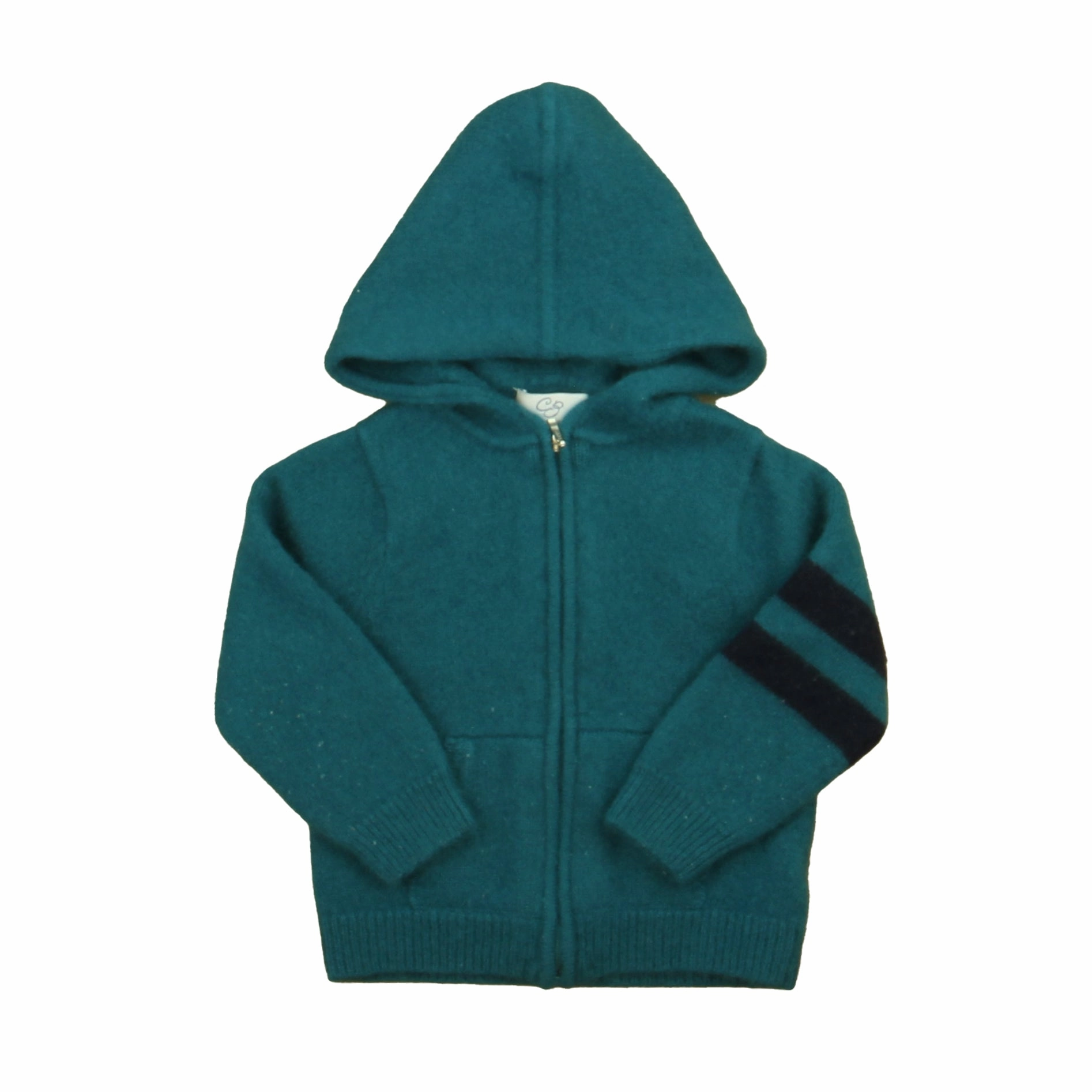 Carolina Zapf Girls Turquoise | Navy Cashmere Cardigan girls knit pullovers, cardigan sweaters girls