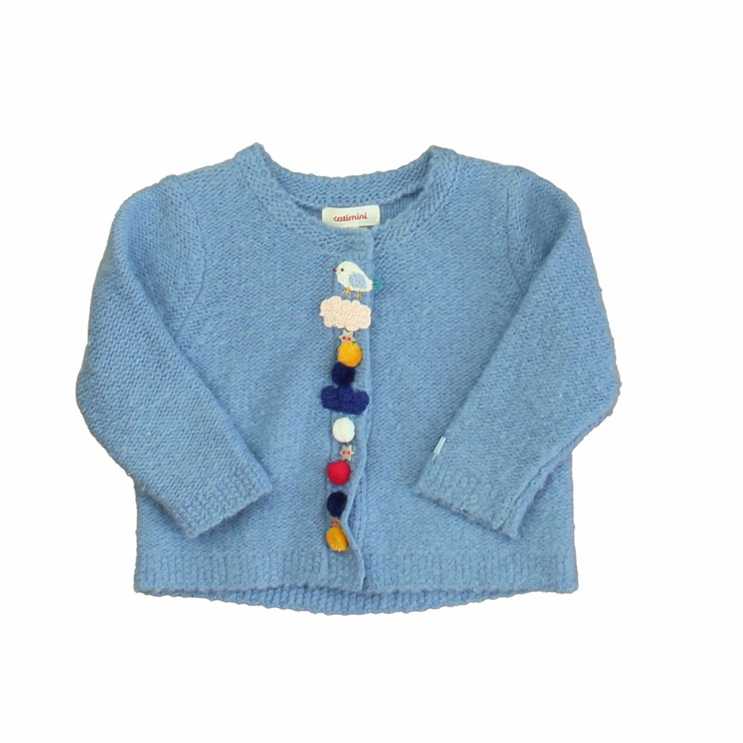 Catimini Girls Blue Cardigan girls knit pullovers, cardigan sweaters girls