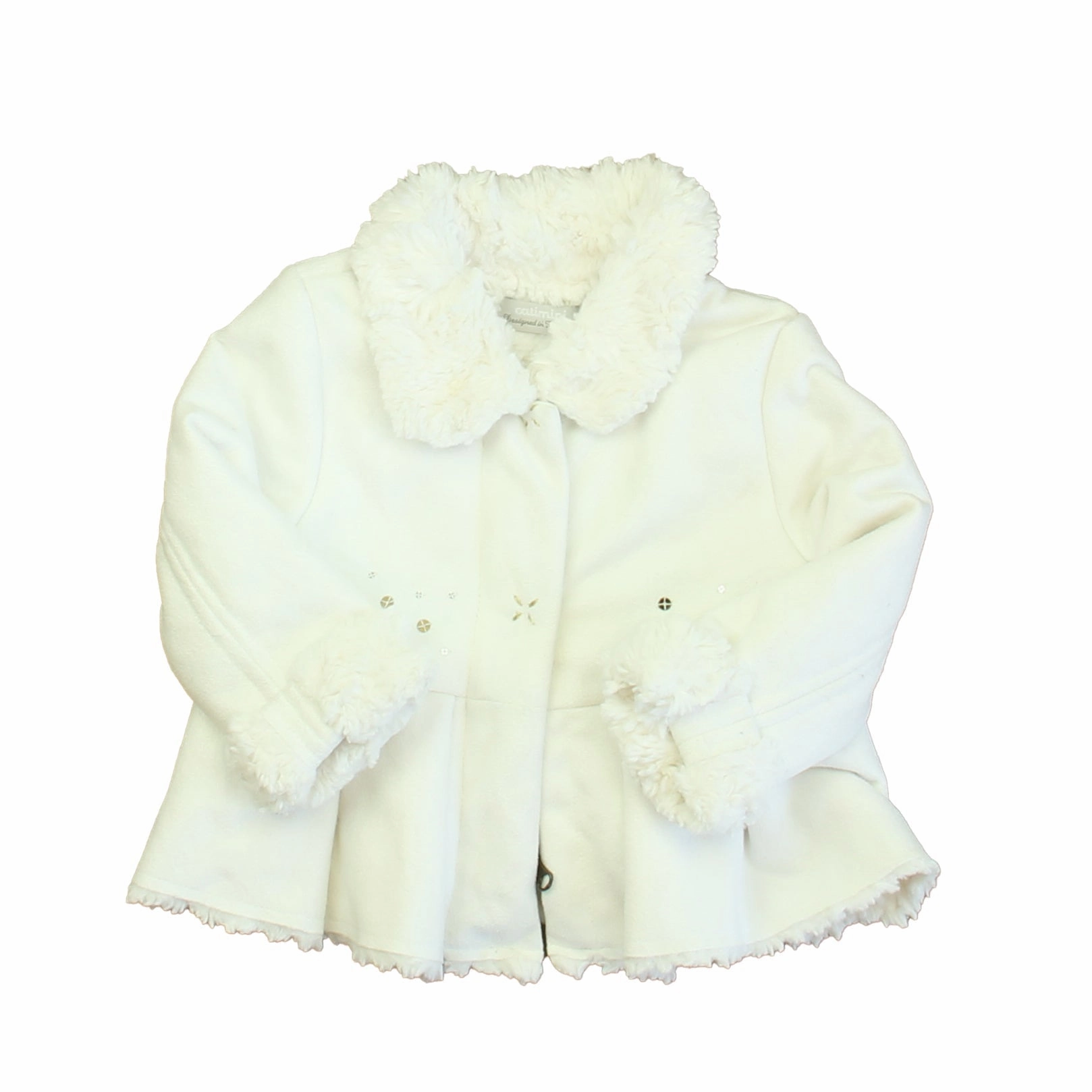 Catimini Girls Ivory Jacket Girls Sherpa Coat