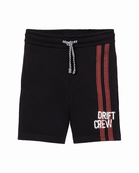 Cherubino Solid Short with Drift Crew Print boys athletic shorts, cargo shorts boys