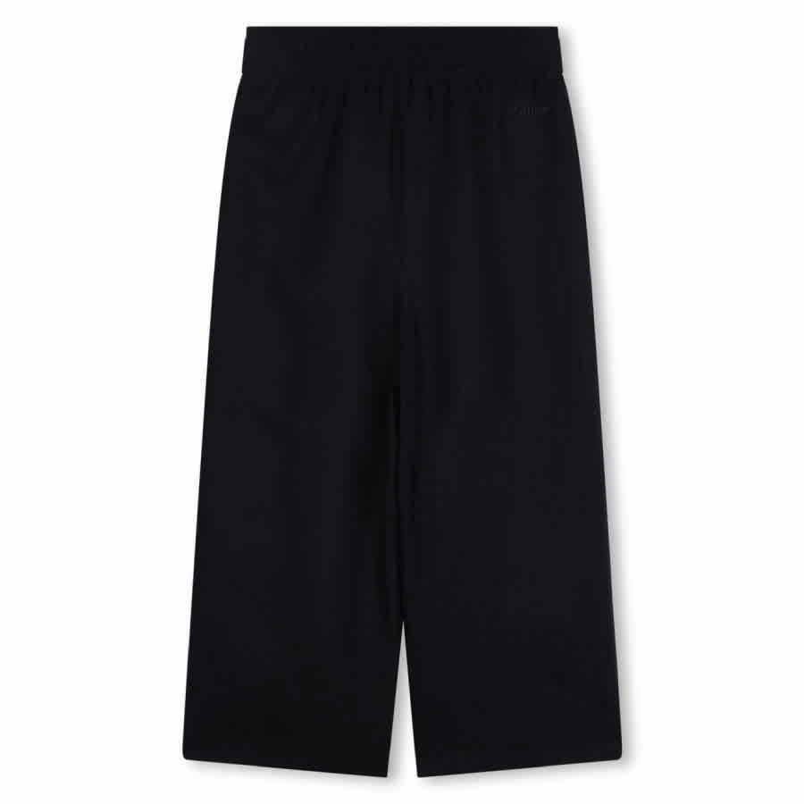 Chloe Girls Embroidered Logo Linen Trousers, Size 8Y Girls Flared Leggings