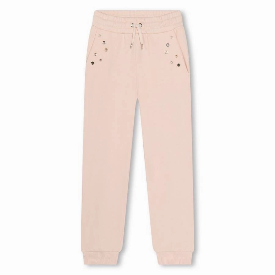 Chloe Girls Eyelet-Detail Cotton Sweatpants girls workout sets, yoga pants girls