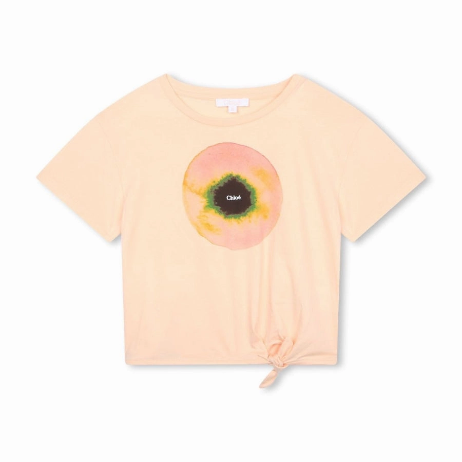 Chloe Girls Graphic-Print Cotton T-Shirt ruffle tops girls, long sleeve tees girls