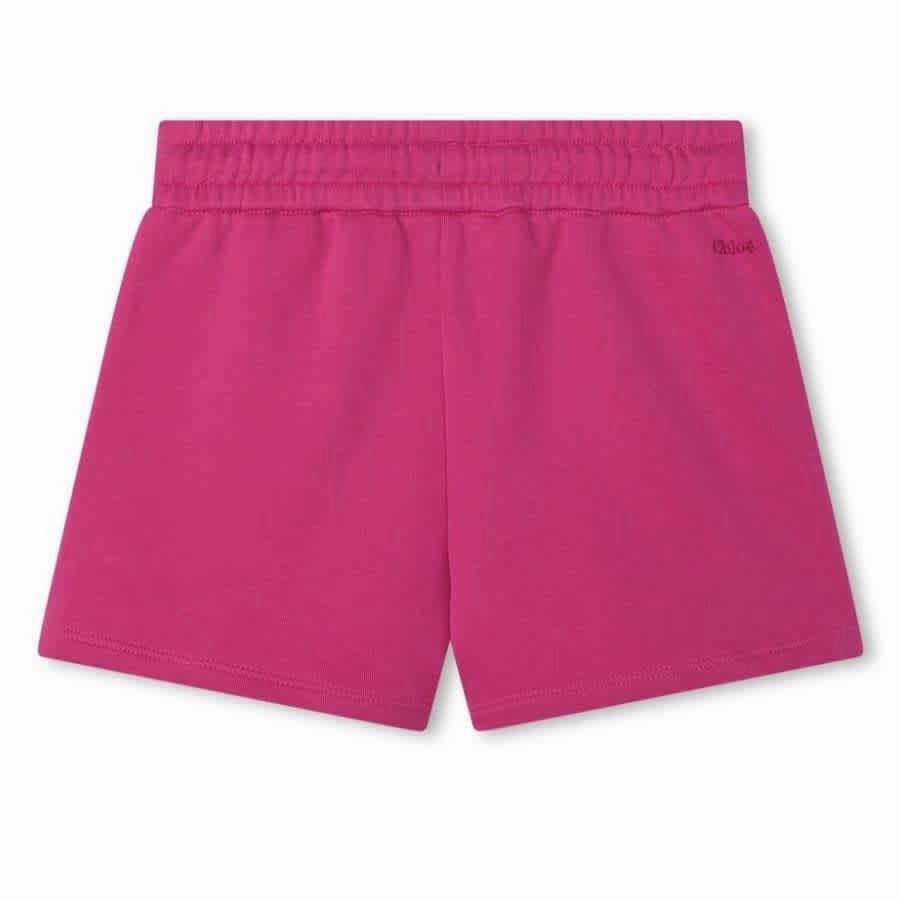 Chloe Girls Organic Cotton Eyelet-Detailed Shorts Girls Scallop Hem Shorts