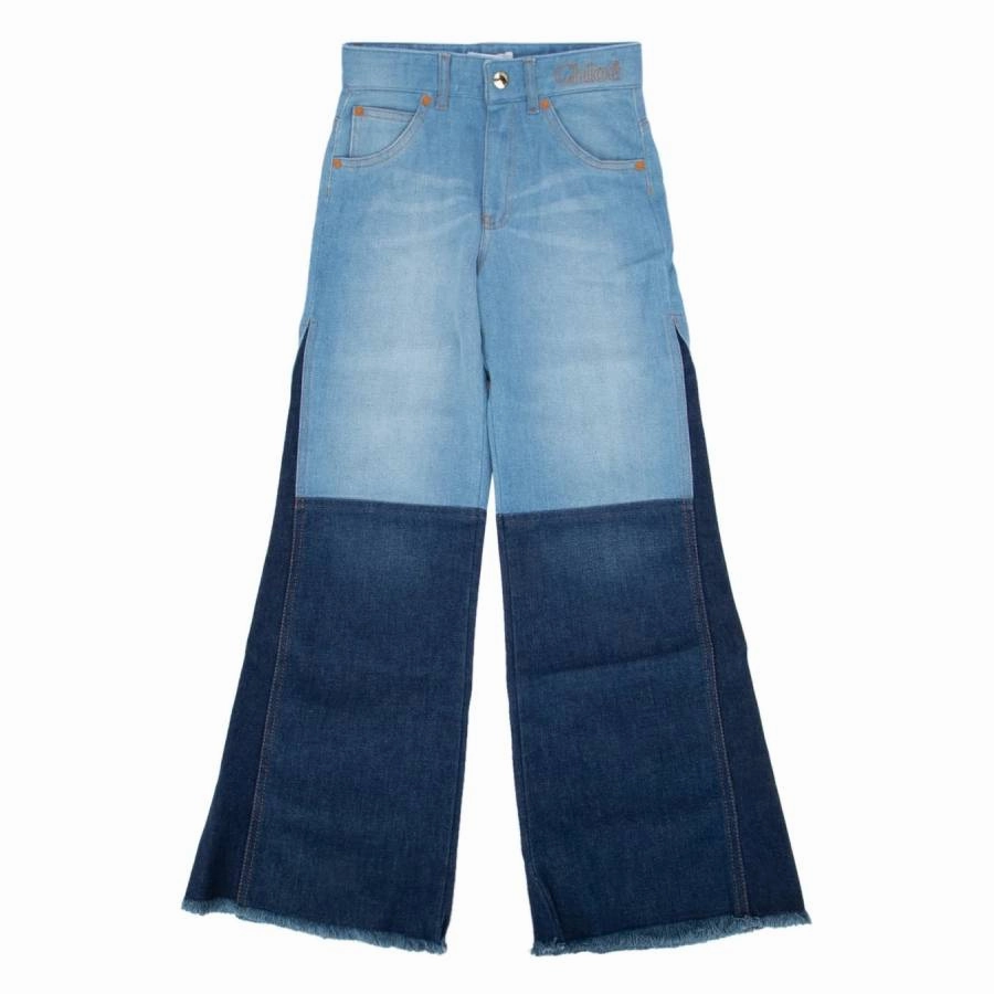 Chloe Kids Patchwork Jeans girls bootcut jeans, stretch denim girls
