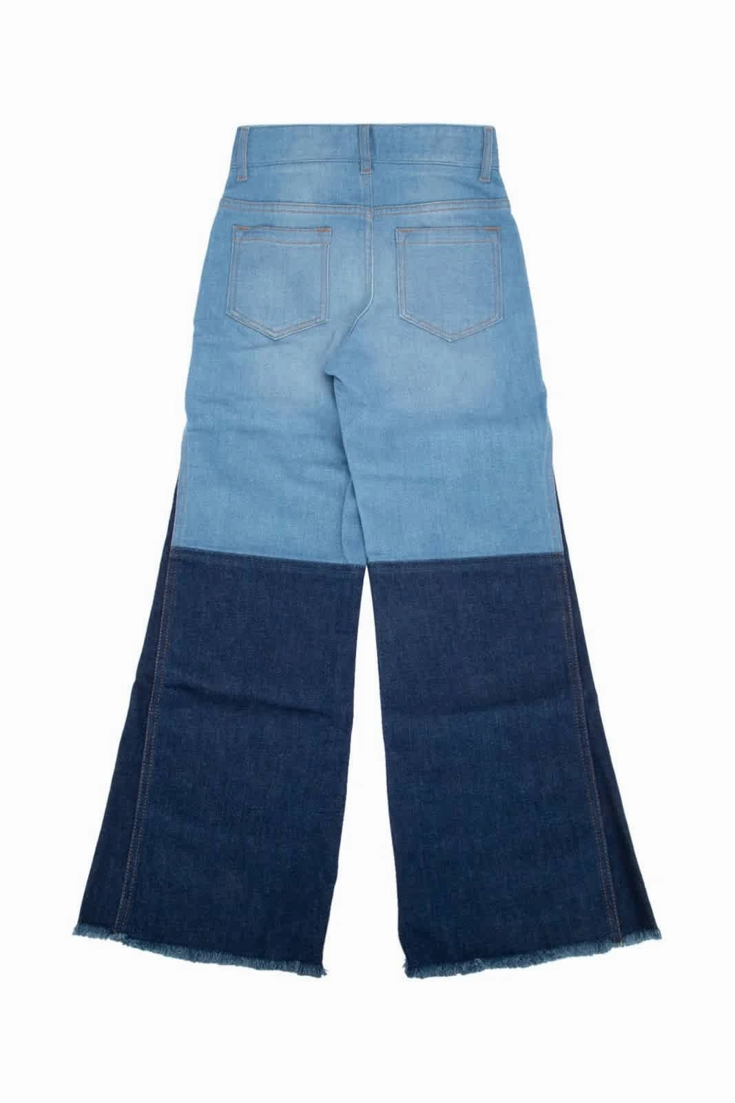 Chloe Kids Patchwork Jeans Girls Ripped Skinny Jeans