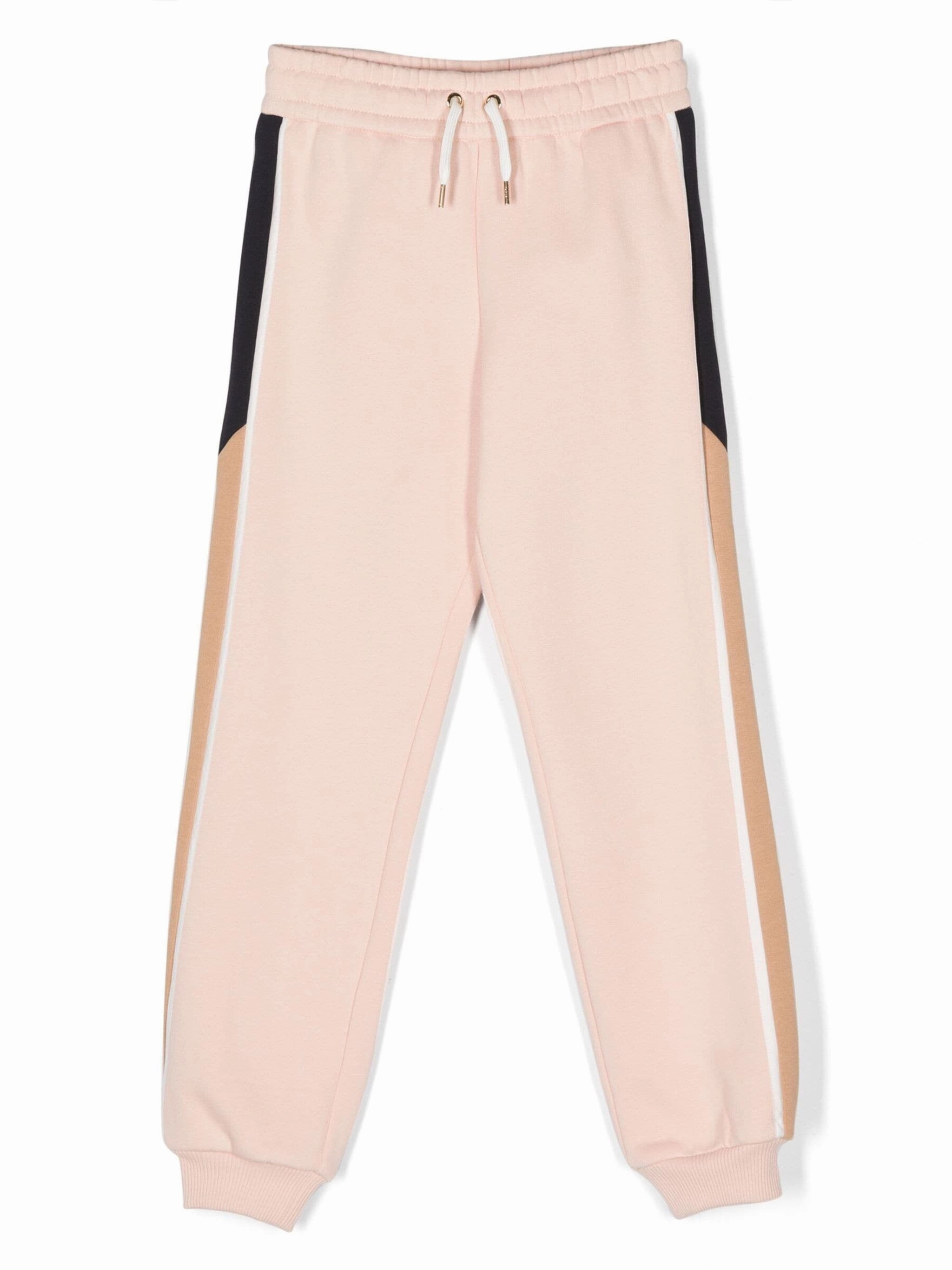 Chloe Kids Stripe Logo Track Pants girls workout sets, yoga pants girls