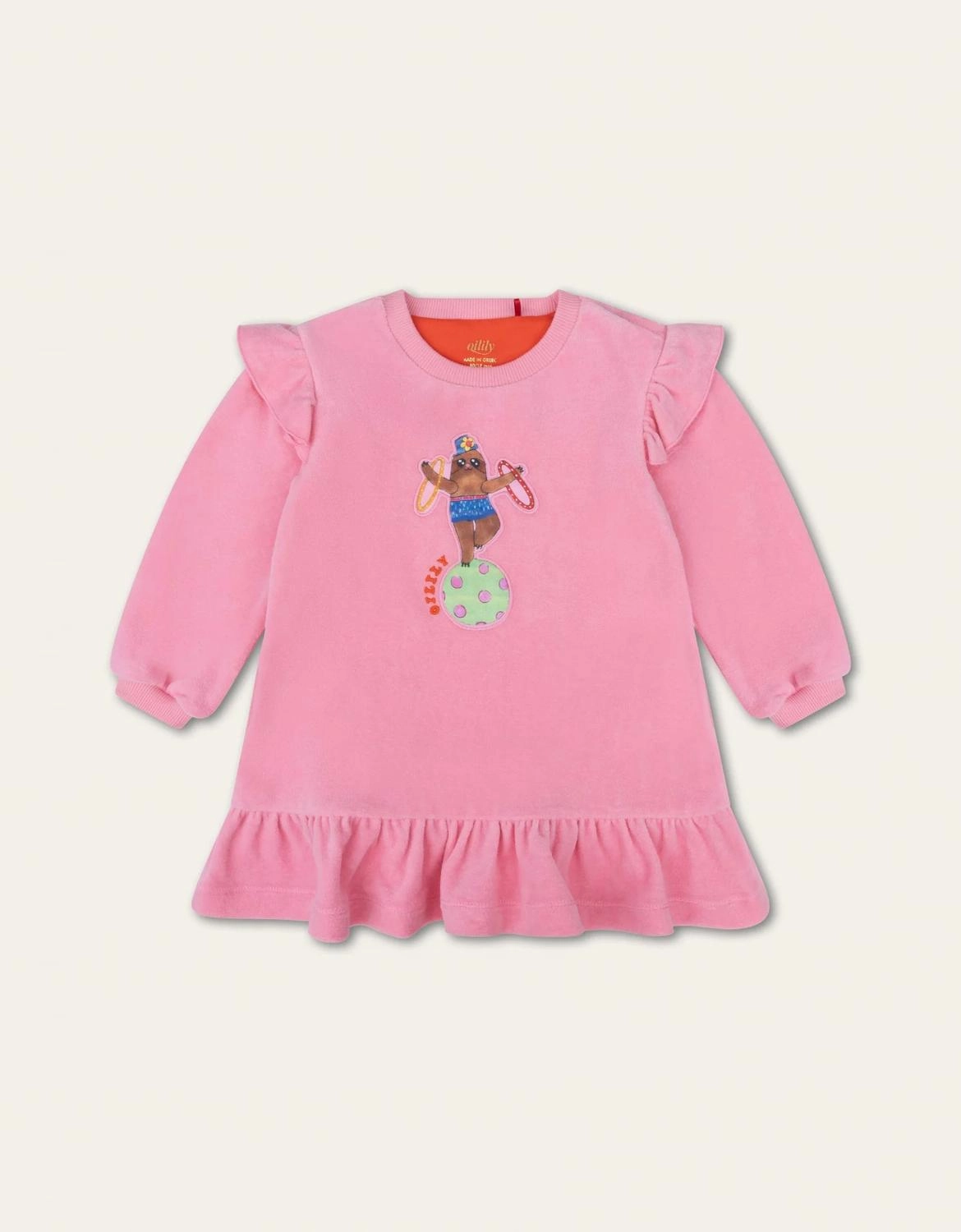 Circus Artist Doppy Sweater Dress In Pink Girls Tunic Top