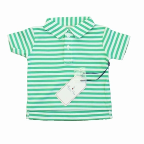 Classic Prep Boys Blarney | Bright White Polo Shirt Size: 0-6 Months graphic tees for boys, polo shirts boys