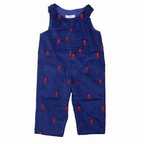 Classic Prep Boys Bright Navy with Skull & Crossbones Romper 2-piece outfit boys, toddler matching sets