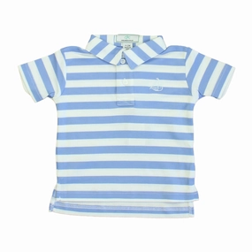 Classic Prep Boys Cornflower Blue | Bright White Polo Shirt Size: 9-12 Months graphic tees for boys, polo shirts boys