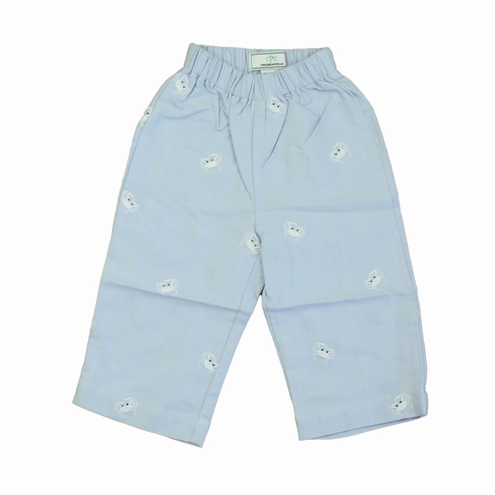 Classic Prep Boys Crabs on Blue Oxford Pants Size: 9-12 Months boys jogger pants, school uniform pants boys