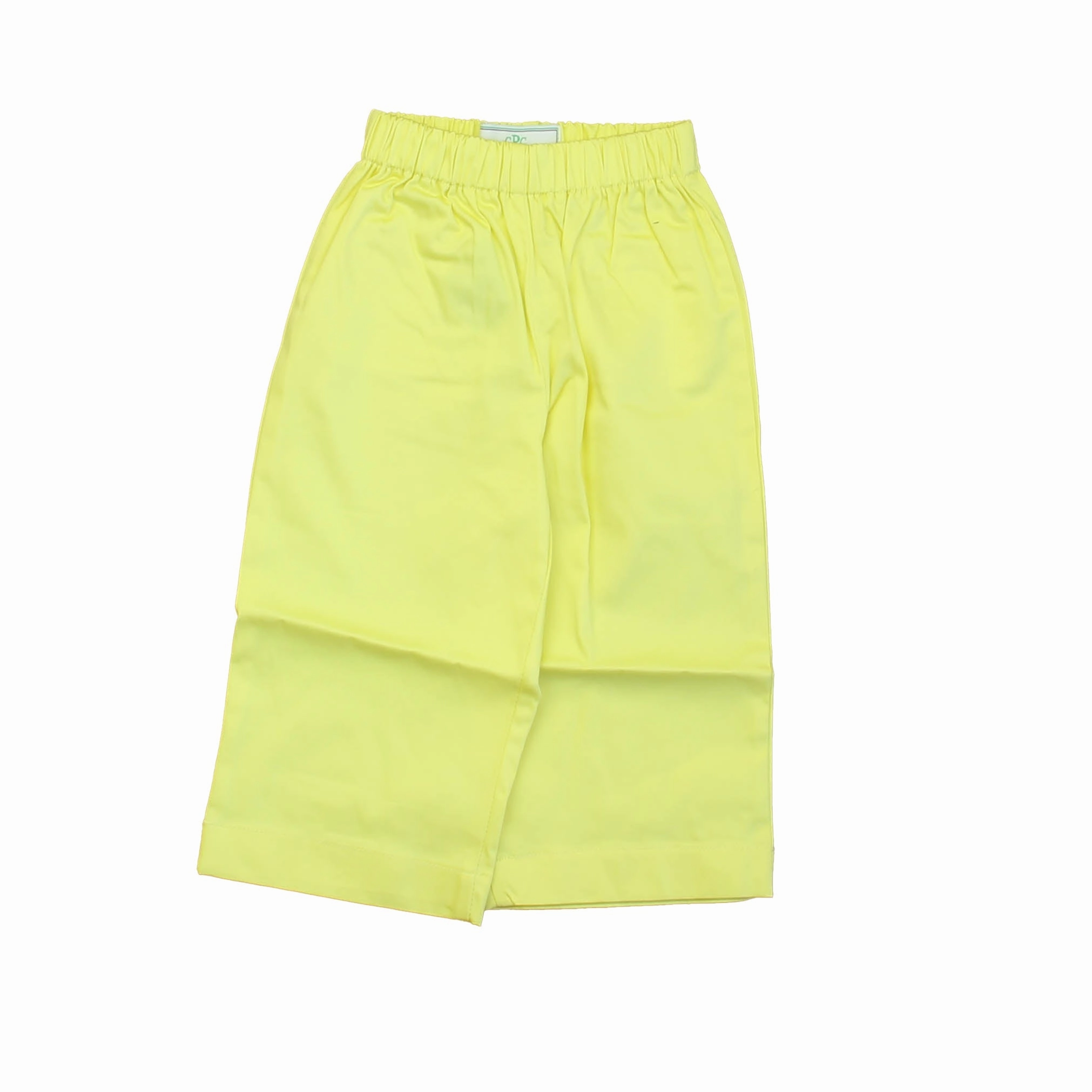 Classic Prep Boys Limelight Yellow Pants Size: 12-24 Months Boys Elastic Waist Trousers