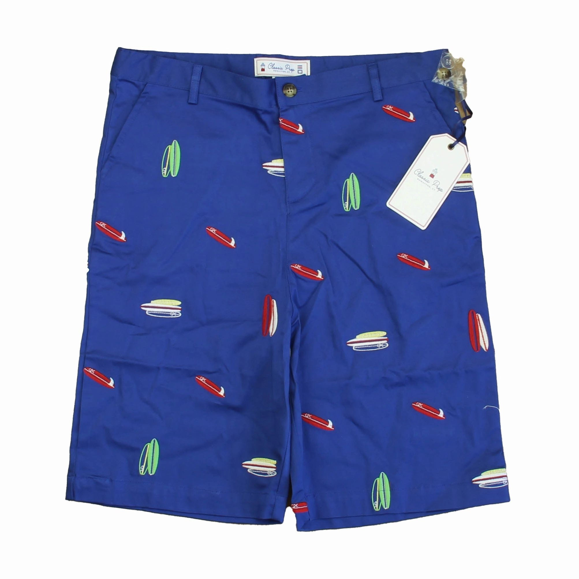 Classic Prep Boys Surfboard on Mazarine Blue Shorts Size: 6-14 Years boys athletic shorts, cargo shorts boys