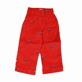 Classic Prep Boys Tomato with Sleighs Corduroy Pants Size: 12-24 Months boys jogger pants, school uniform pants boys