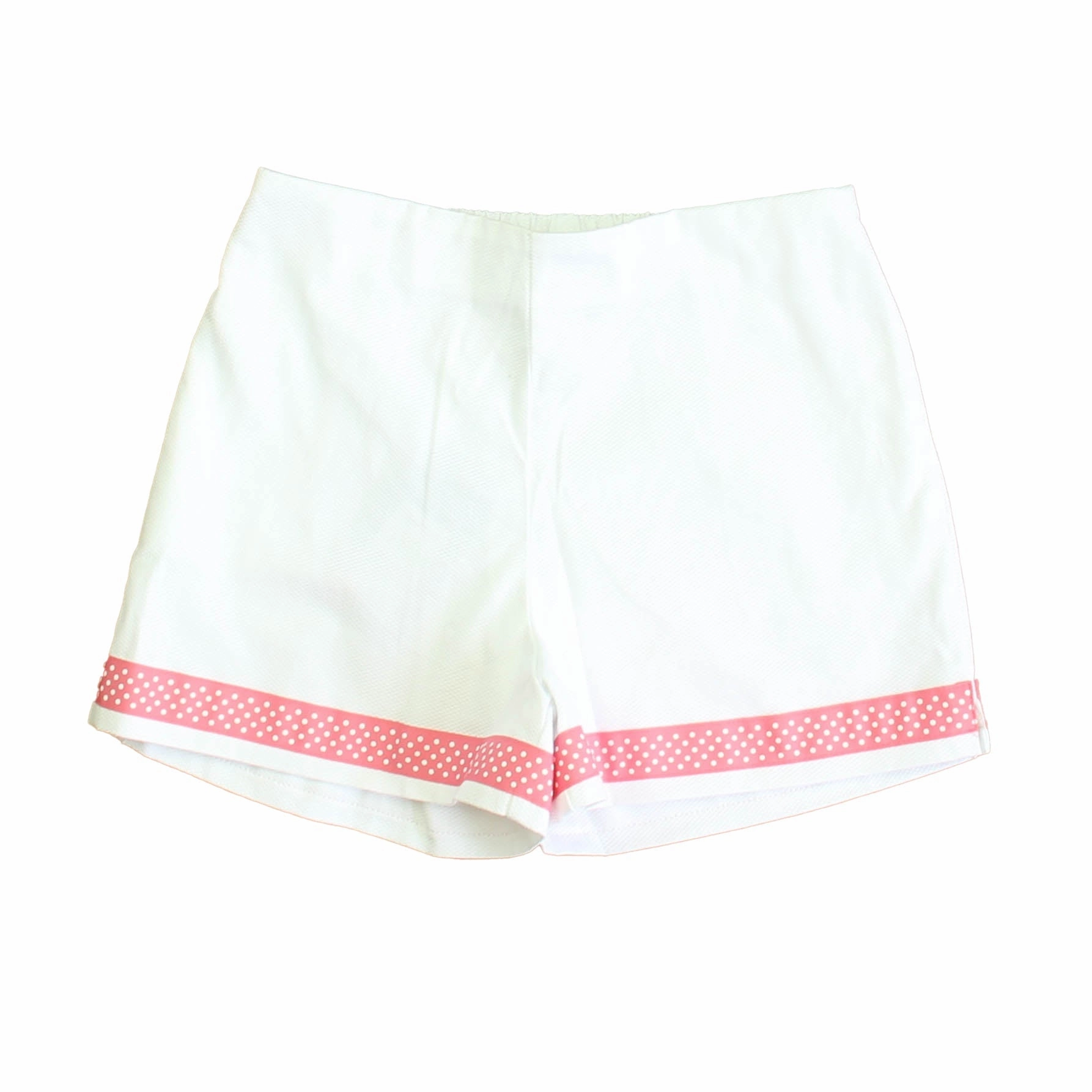 Classic Prep Girls Bright White | Pink Shorts Size: 6-14 Years girls bermuda shorts, bike shorts girls