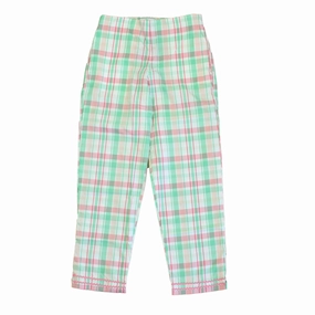 Classic Prep Girls Pink & Green Pants boys jogger pants, school uniform pants boys
