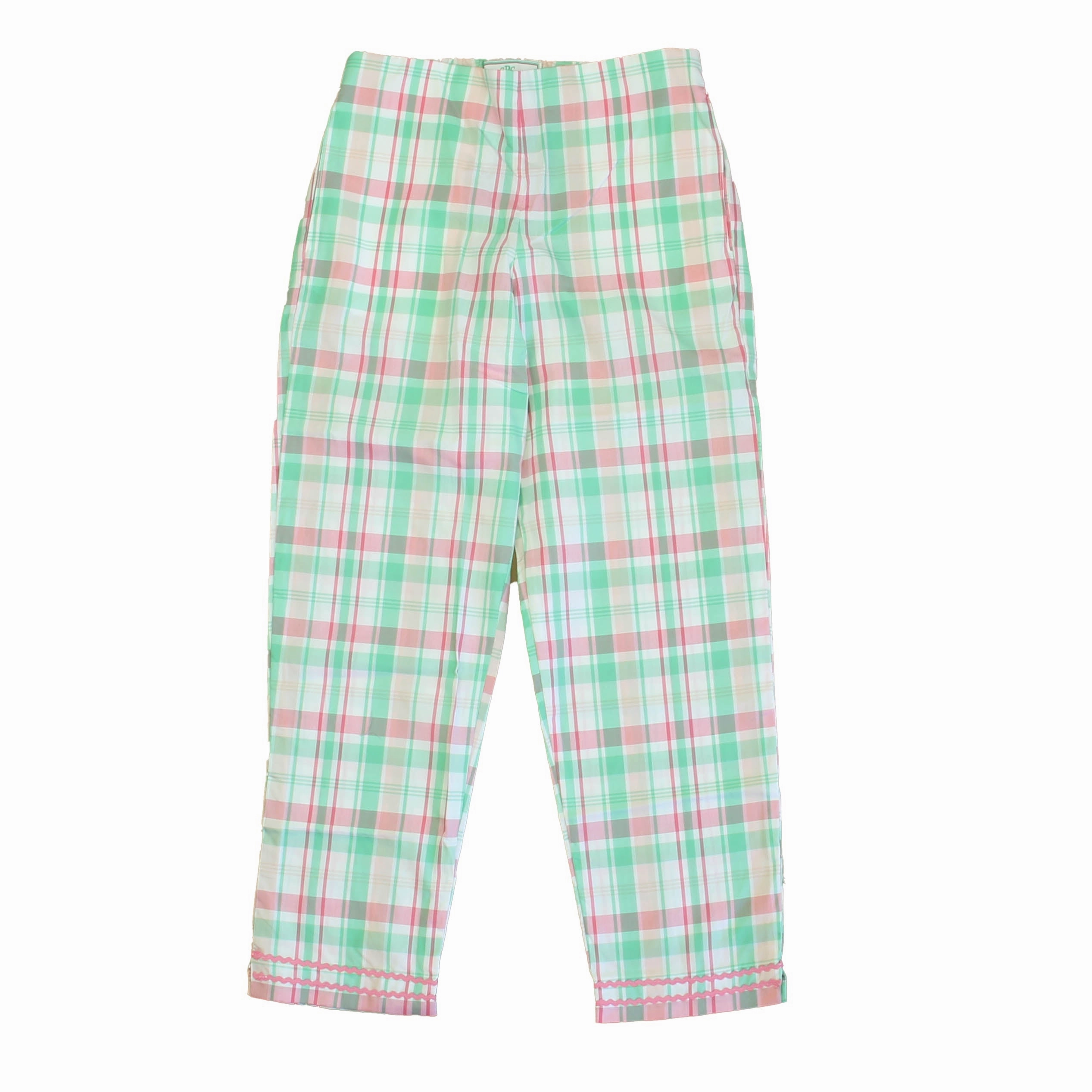 Classic Prep Girls Pink & Green Pants boys jogger pants, school uniform pants boys