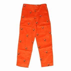 Classic Prep Girls Pureed Pumpkin with Fox Corduroy Pants boys jogger pants, school uniform pants boys