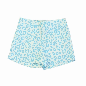 Classic Prep Girls Robin' Egg Leopard Shorts Size: 2-5T girls bermuda shorts, bike shorts girls
