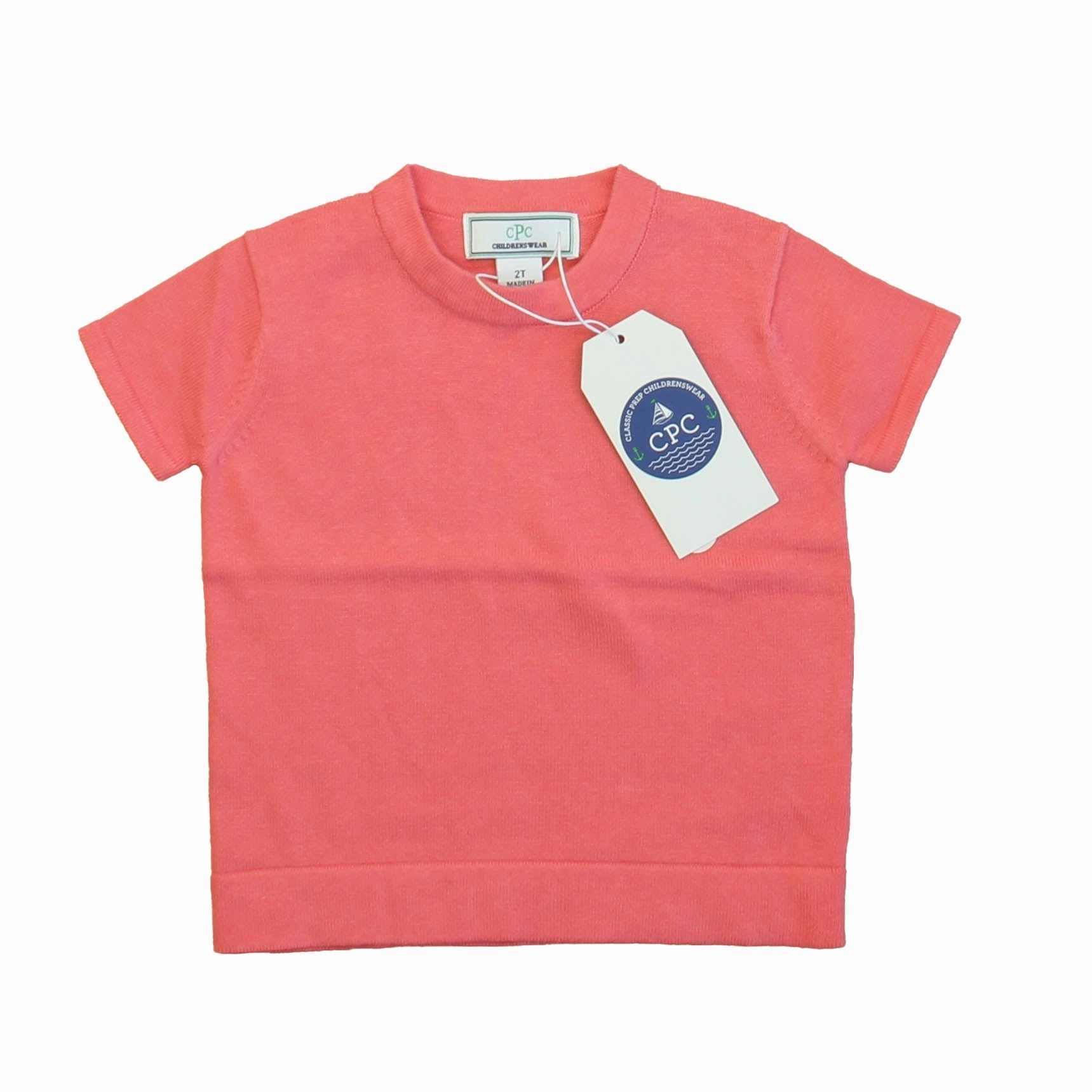Classic Prep Girls Sunkissed Coral Sweater Size: 2-5T girls knit pullovers, cardigan sweaters girls