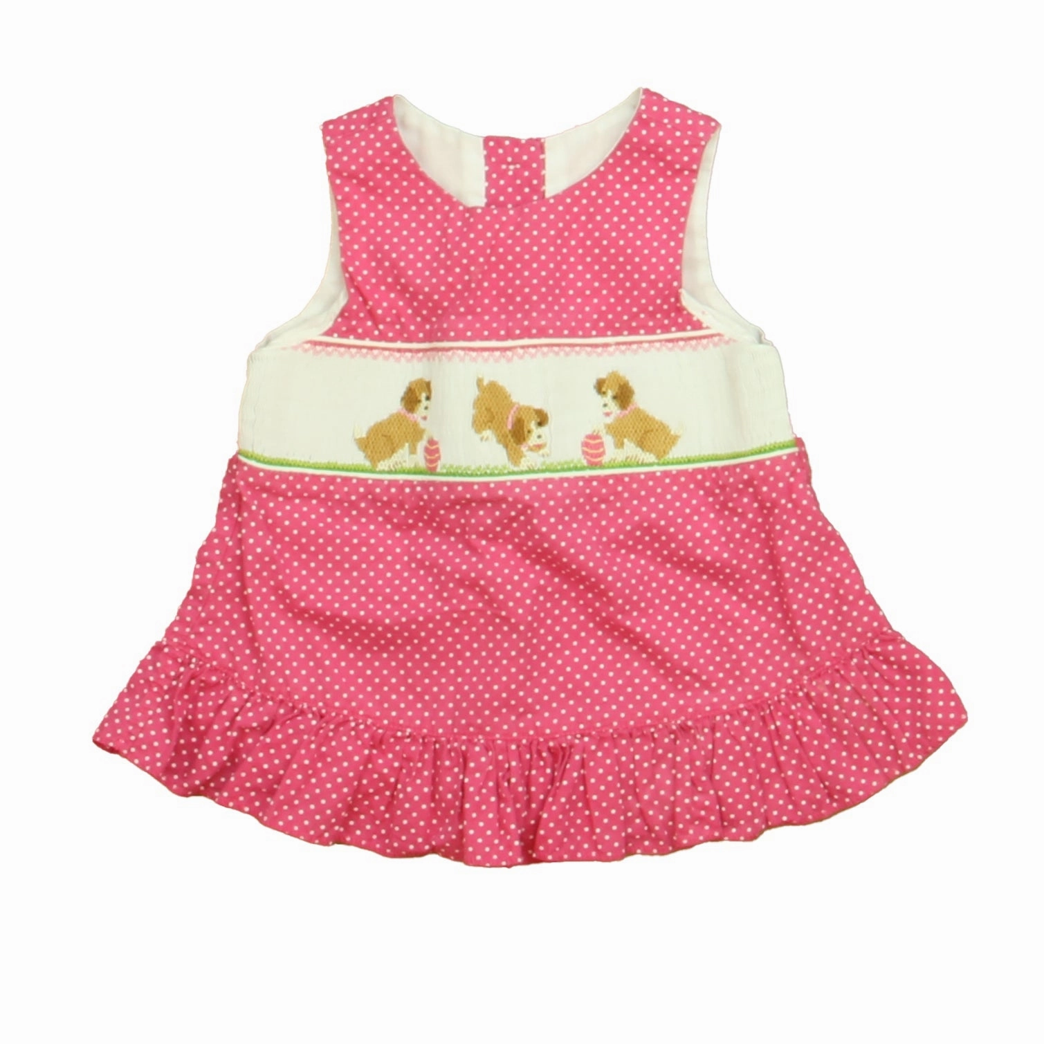 Classic Whimsy Girls Pink | White Dogs Blouse ruffle tops girls, long sleeve tees girls