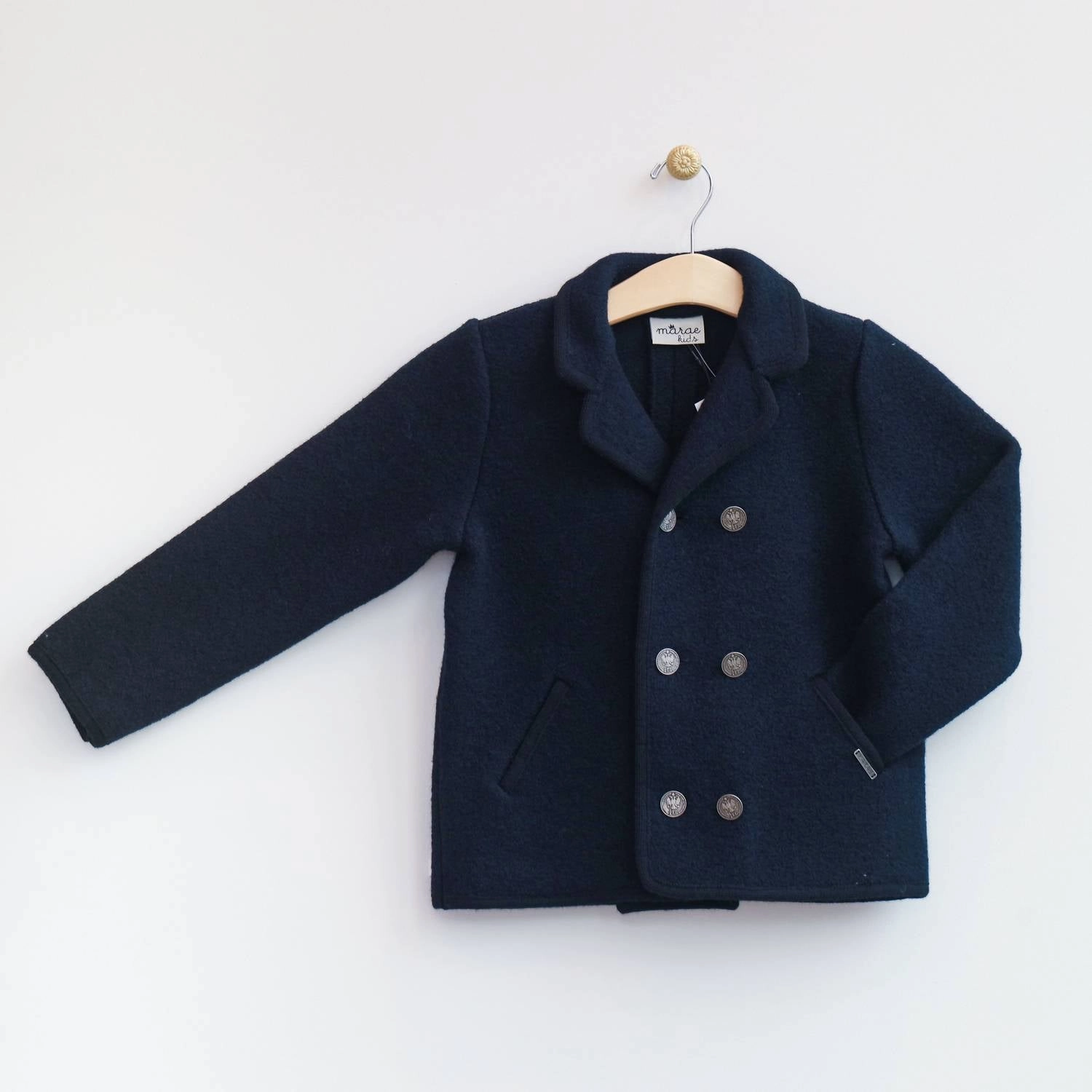 Classic Wool Jacket In Navy winter jackets for boys, lightweight puffer boys
