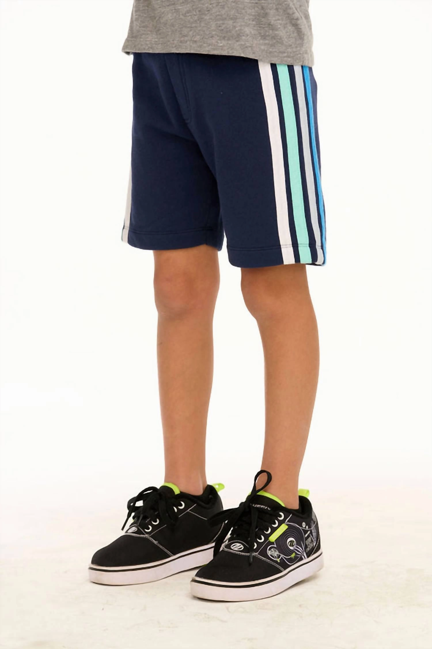 Coastin' Stripe Shorts In Blue Boys Drawstring Athletic Shorts