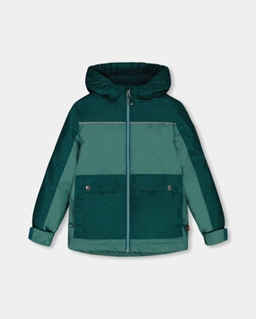 Colorblock Mid-Season Jacket Forest Green And Emerald winter jackets for boys, lightweight puffer boys