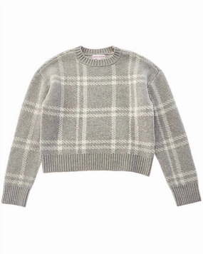Combo Sweater In Grey Heather ruffle tops girls, long sleeve tees girls