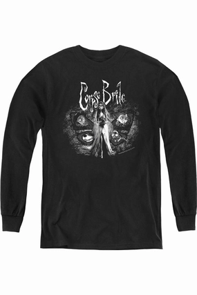 Corpse Bride Bride To Be Youth Long Sleeve Tee / T-Shirt graphic tees for boys, polo shirts boys