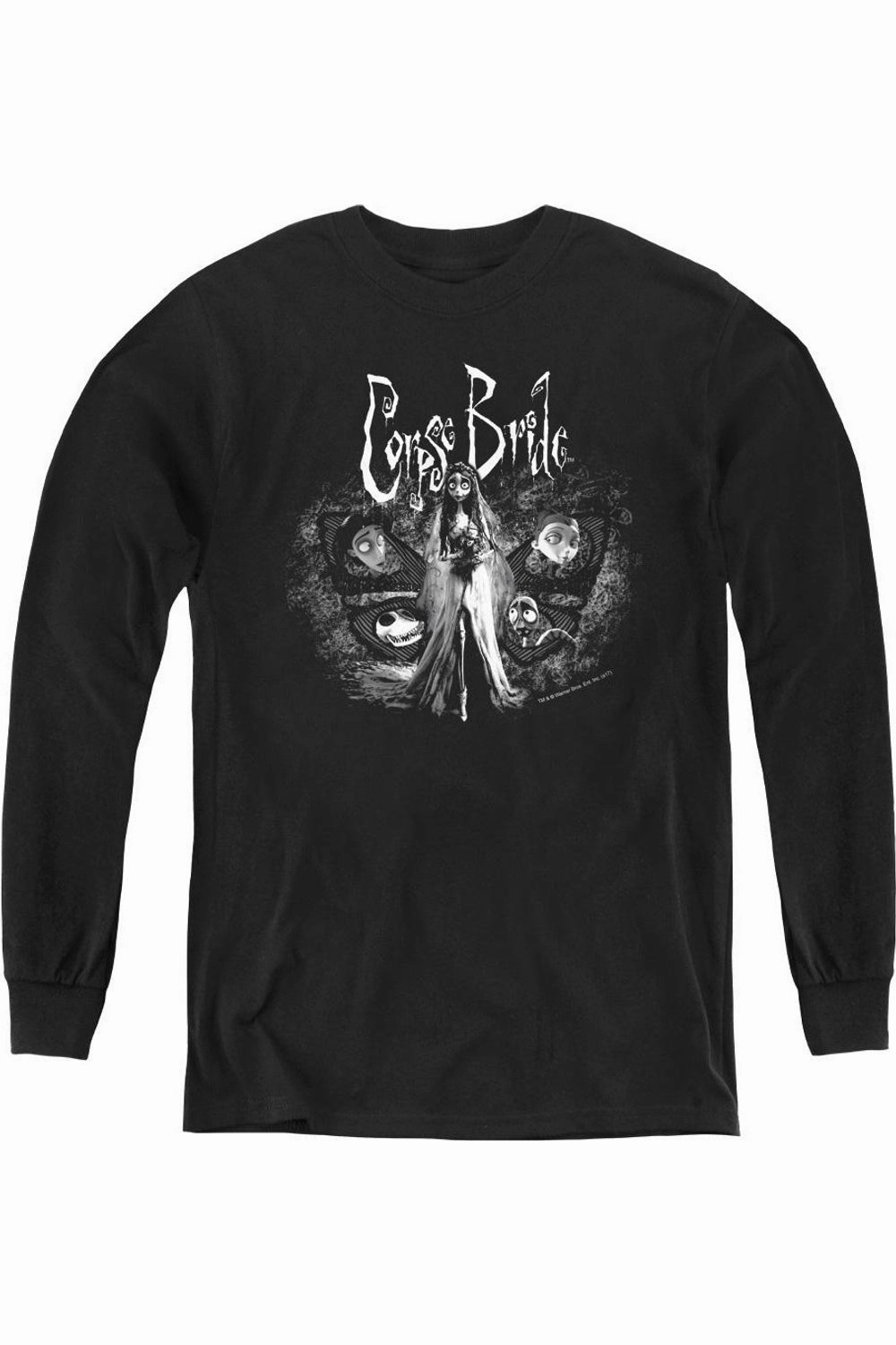 Corpse Bride Bride To Be Youth Long Sleeve Tee / T-Shirt graphic tees for boys, polo shirts boys