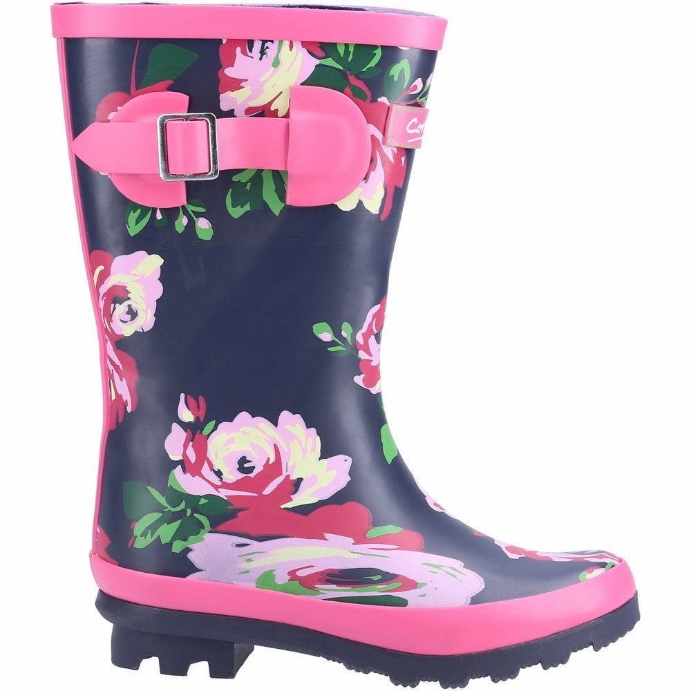 Cotswold Flower Wellington Boot Girls Sneakers Girls Running Shoes