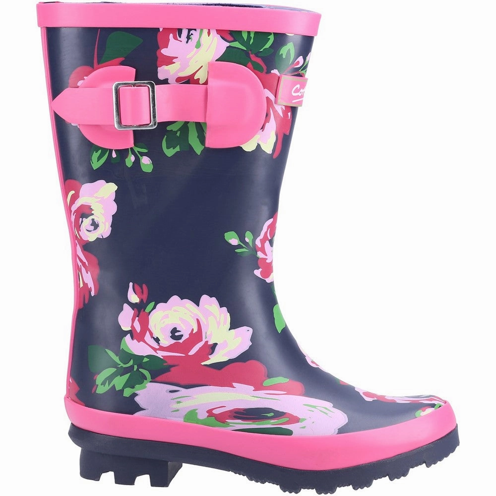 Cotswold Flower Wellington Boot Girls Sneakers Girls Running Shoes