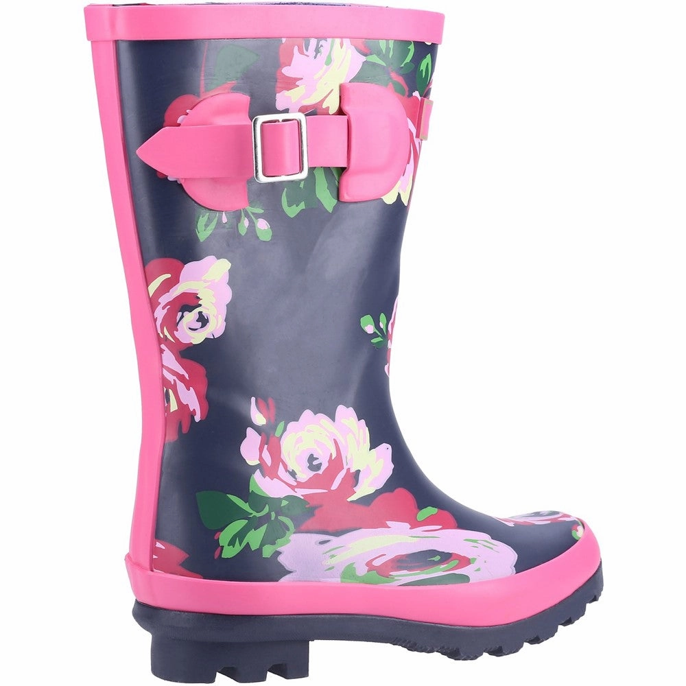Cotswold Flower Wellington Boot Girls Sneakers Girls Running Shoes