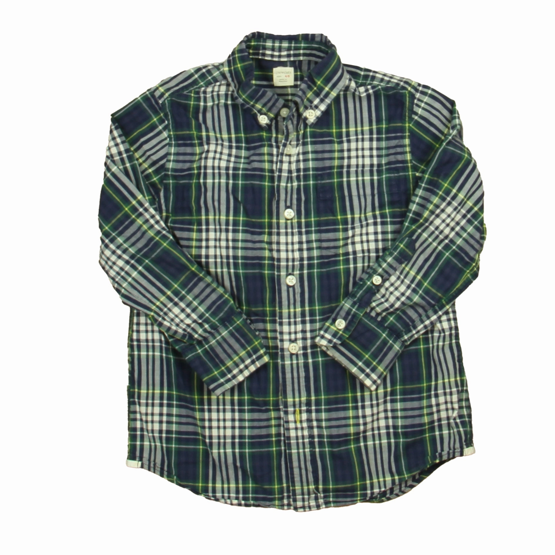 Crewcuts Boys Navy | Green Plaid Button Down Long Sleeve graphic tees for boys, polo shirts boys