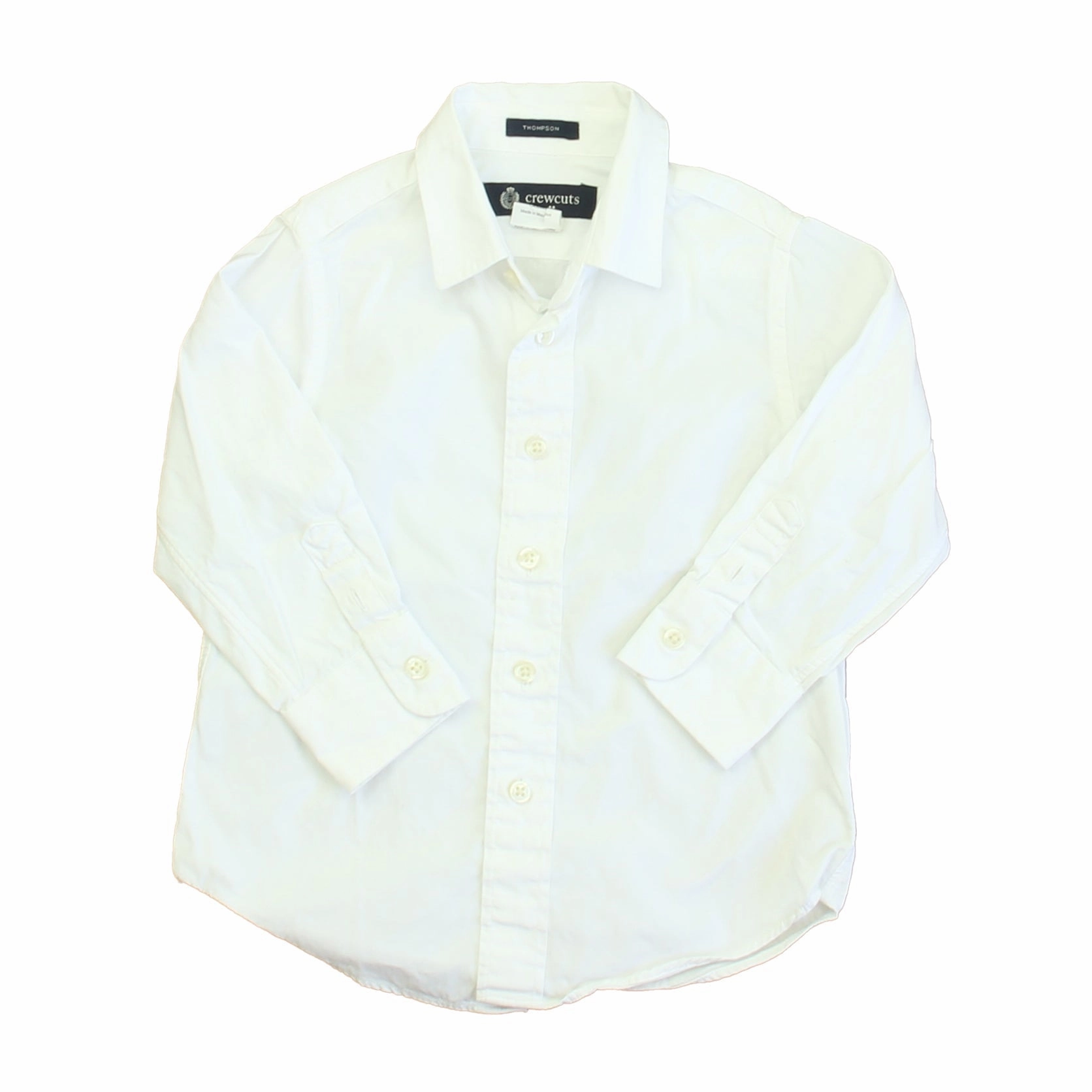 Crewcuts Boys White Button Down Long Sleeve graphic tees for boys, polo shirts boys