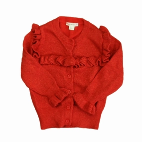 Crewcuts Girls Red Sparkle Cardigan girls knit pullovers, cardigan sweaters girls