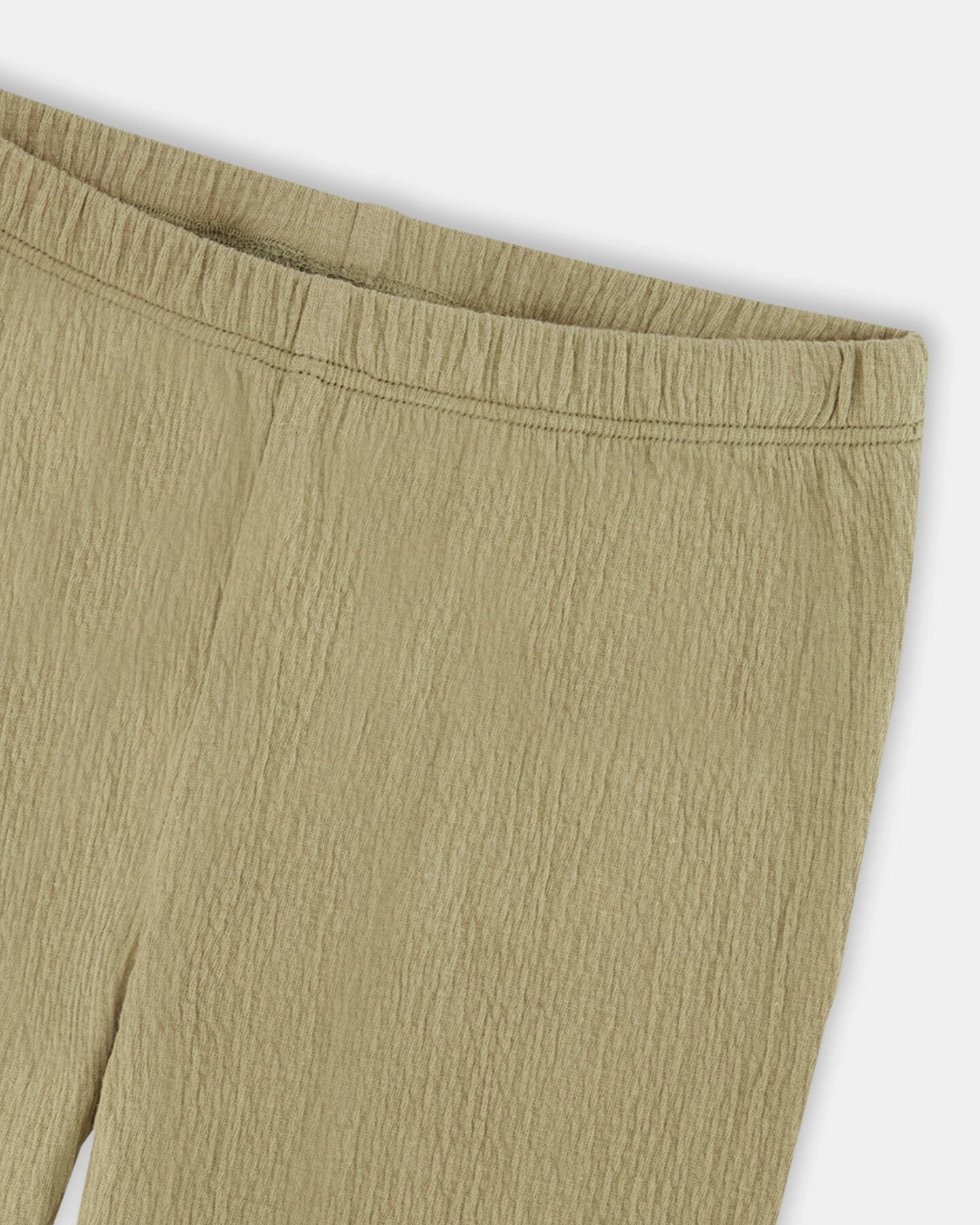 Crinkle Jersey Capri Legging Olive Green Girls Flared Leggings
