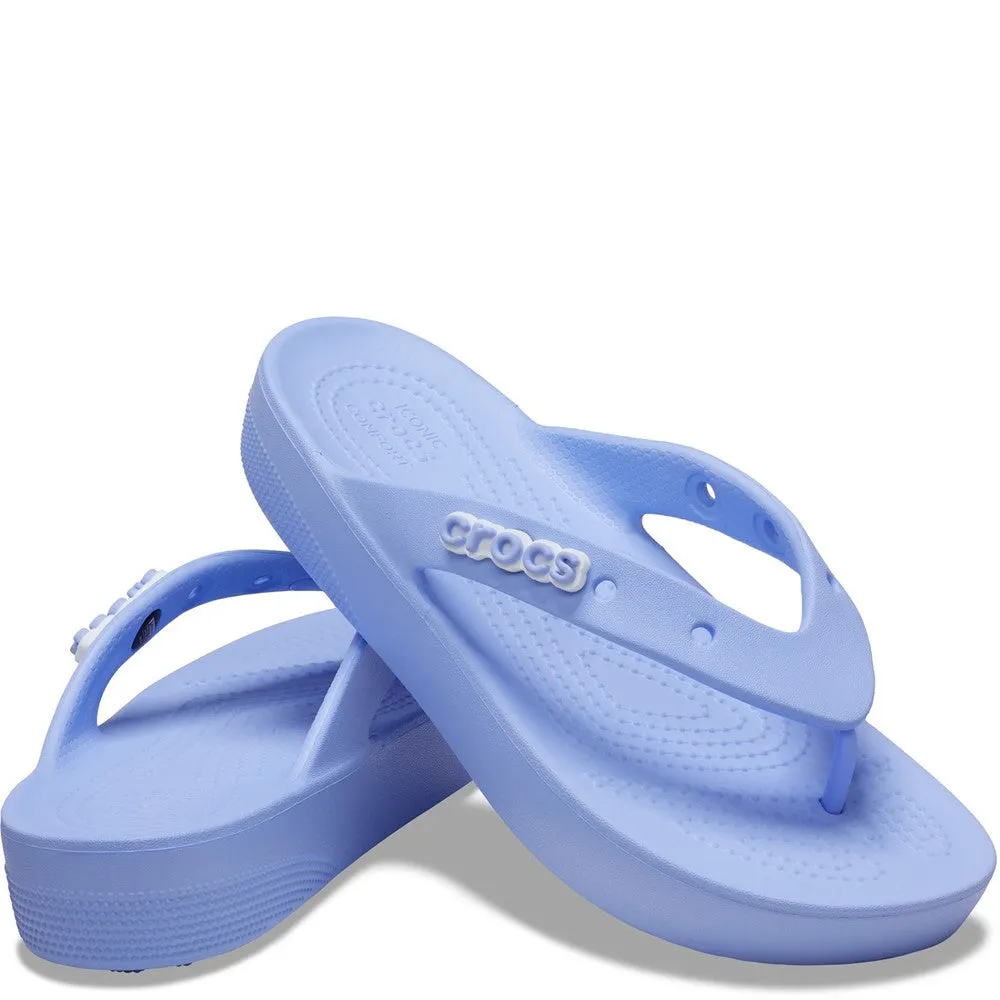 Crocs Classic Platform Flip Flop Women's Sneakers Casual Walking Shoes