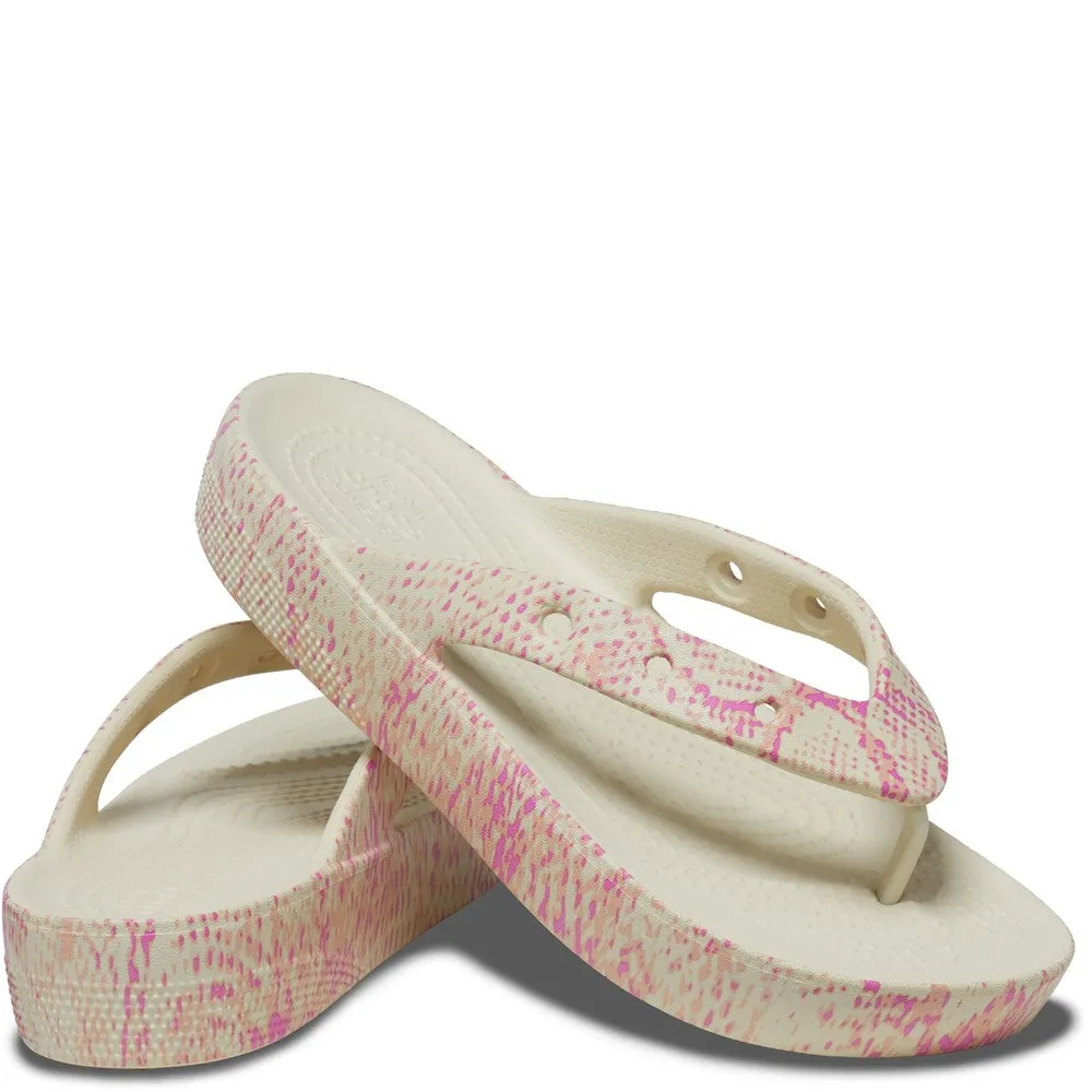 Crocs Classic Platform Snake Print Women's Sneakers Casual Walking Shoes