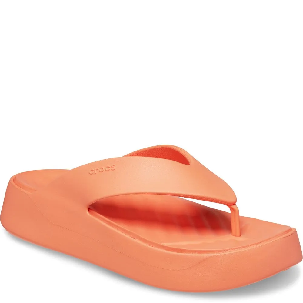 Crocs Getaway Platform Flip Lightweight Running Shoes,Slip On Athletic Shoes,Breathable Workout Shoes