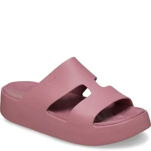 Crocs Getaway Platform H-Strap Mule Lightweight Running Shoes,Slip On Athletic Shoes,Breathable Workout Shoes