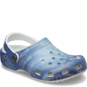 Crocs Unisex Classic Denim Clog Lightweight Running Shoes,Slip On Athletic Shoes,Breathable Workout Shoes