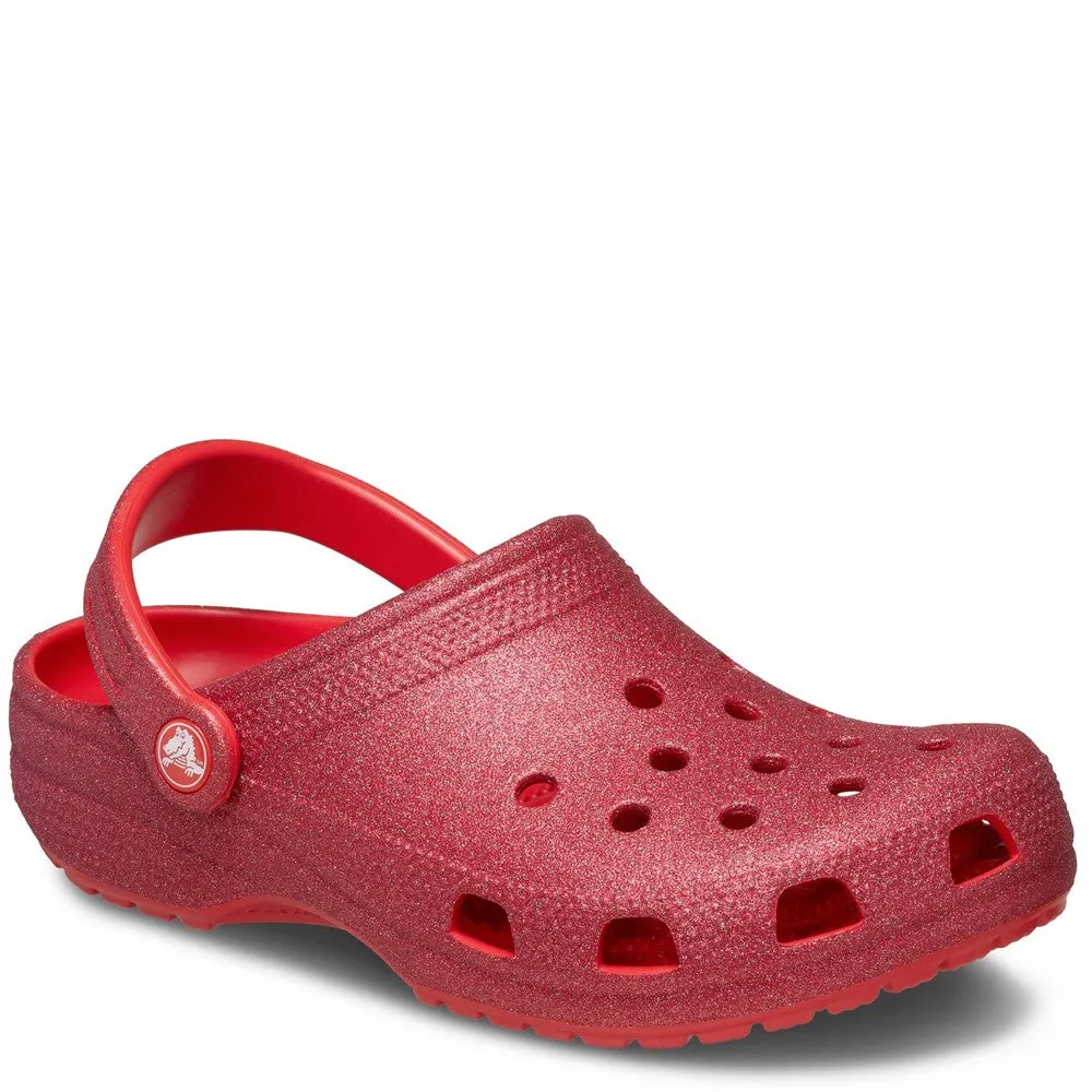 Crocs Unisex Classic Glitter Clog Lightweight Running Shoes,Slip On Athletic Shoes,Breathable Workout Shoes