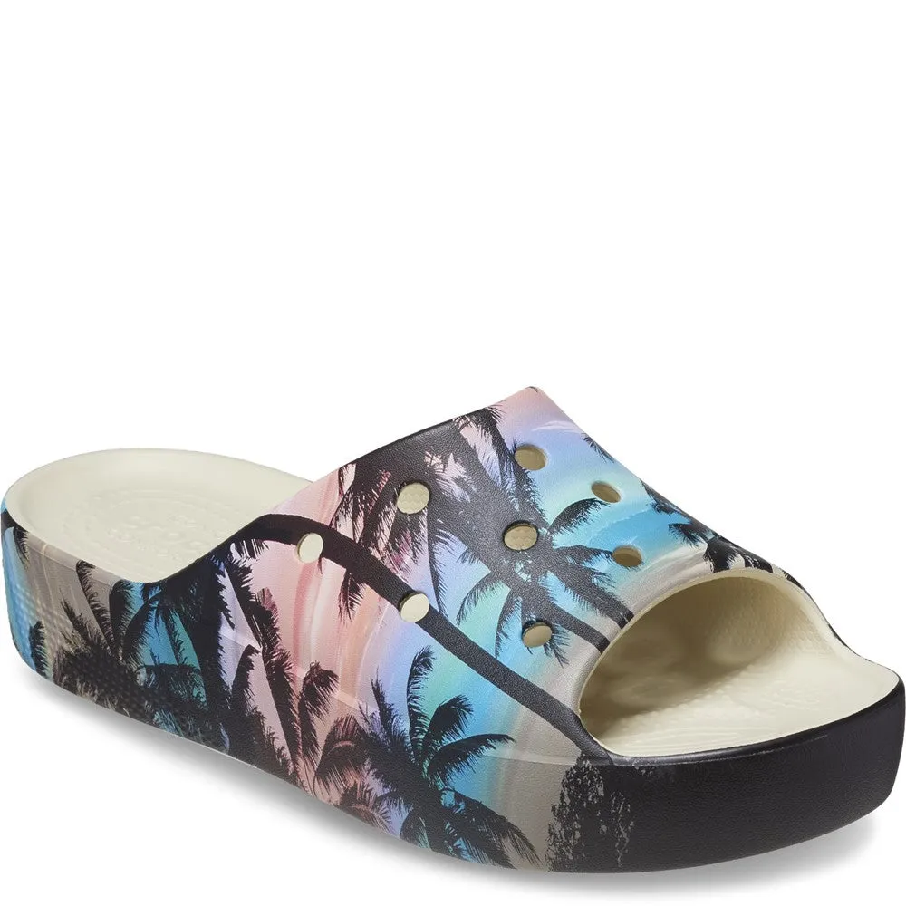 Crocs Unisex Classic Summer Nostalgia Platform Slide Lightweight Running Shoes,Slip On Athletic Shoes,Breathable Workout Shoes