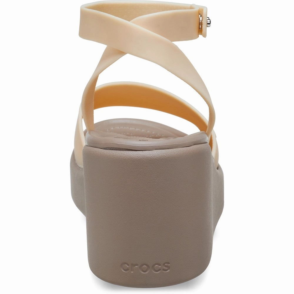 Crocs Brooklyn Ankle Strap Wedge Women's Sneakers Casual Walking Shoes