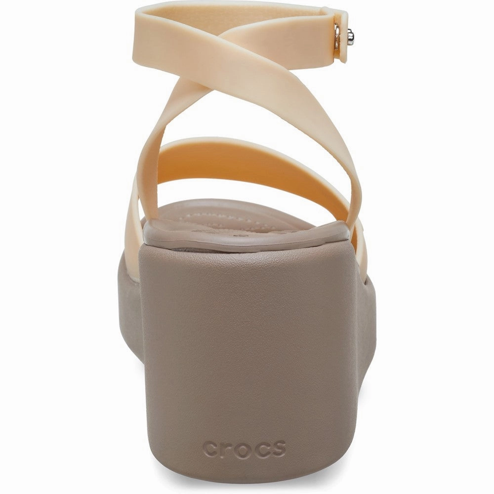 Crocs Brooklyn Ankle Strap Wedge Women's Sneakers Casual Walking Shoes