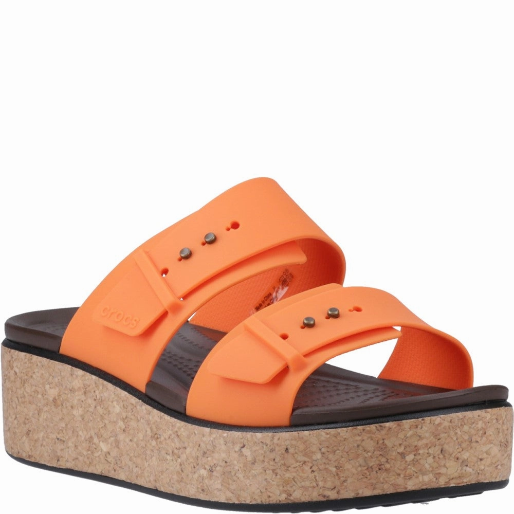Crocs Brooklyn Buckle Low Wedge Lightweight Running Shoes,Slip On Athletic Shoes,Breathable Workout Shoes