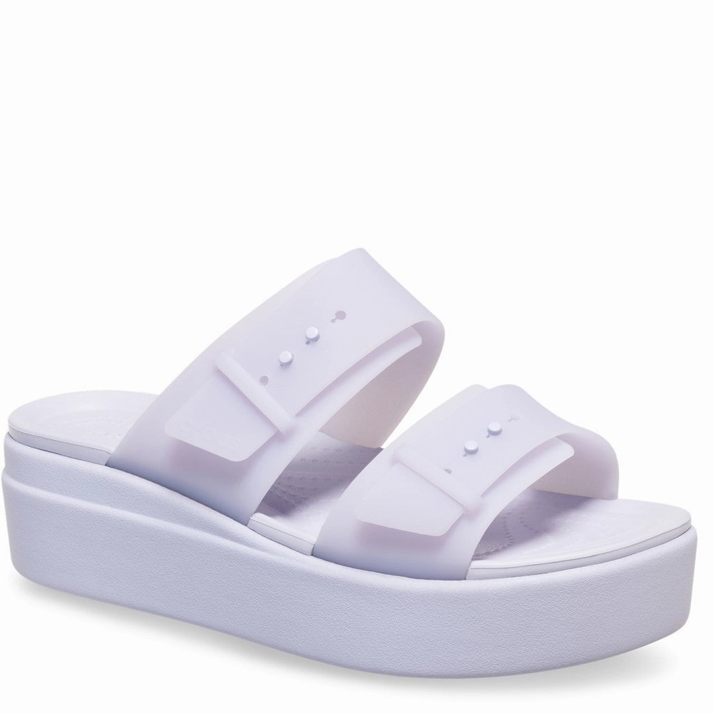 Crocs Brooklyn Buckle Low Wedge Lightweight Running Shoes,Slip On Athletic Shoes,Breathable Workout Shoes